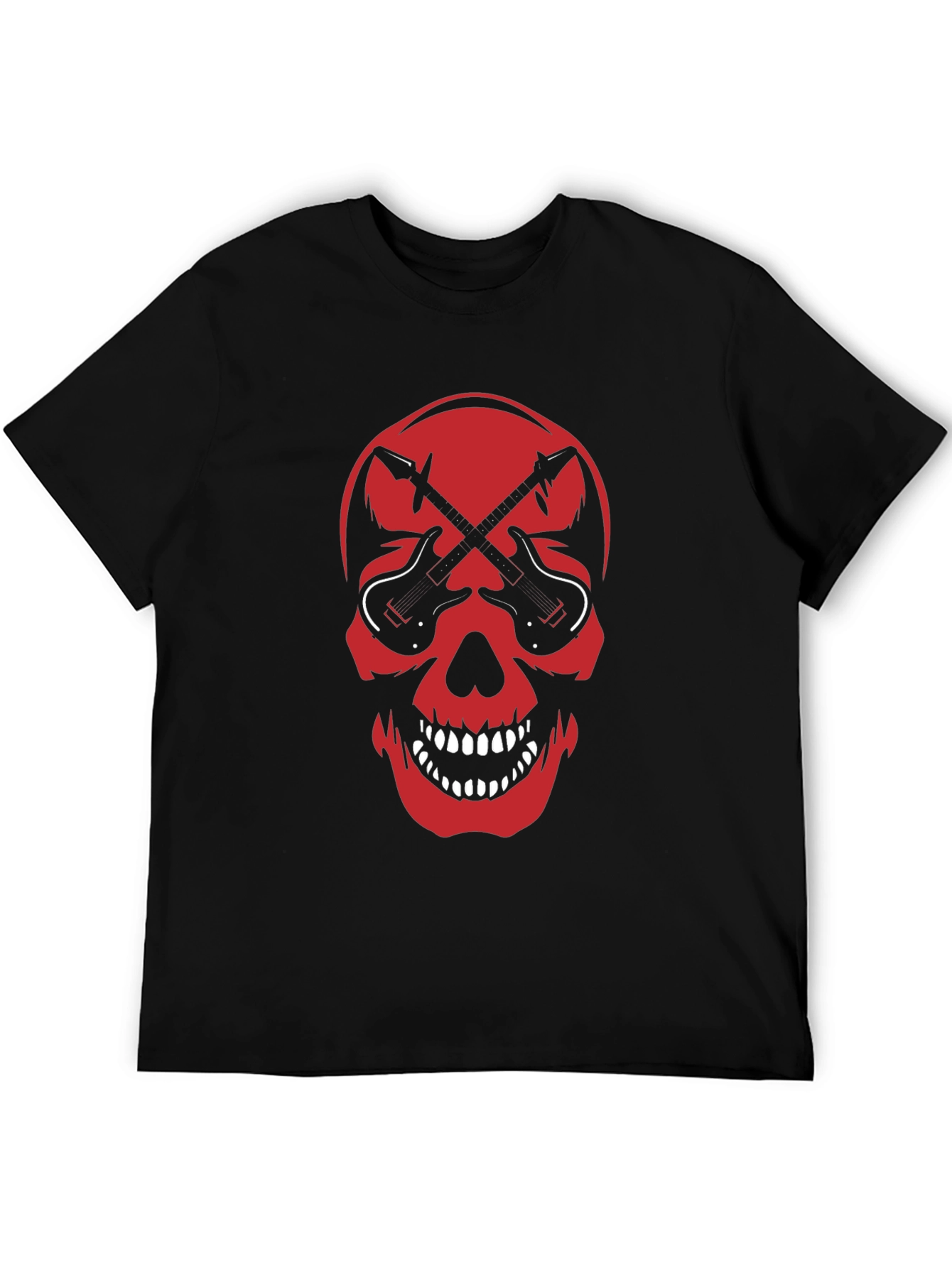 Skull & Guitar Graphic Tee - Rock Inspired T-Shirt