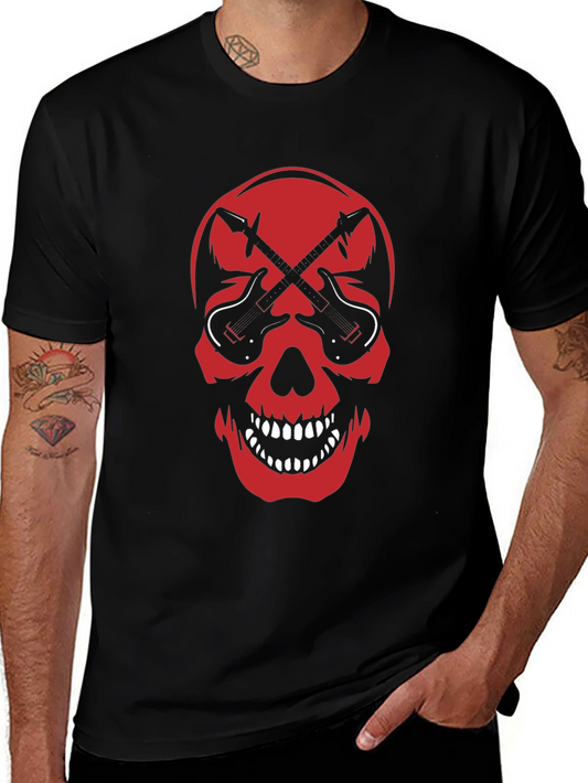 Skull & Guitar Graphic Tee - Rock Inspired T-Shirt