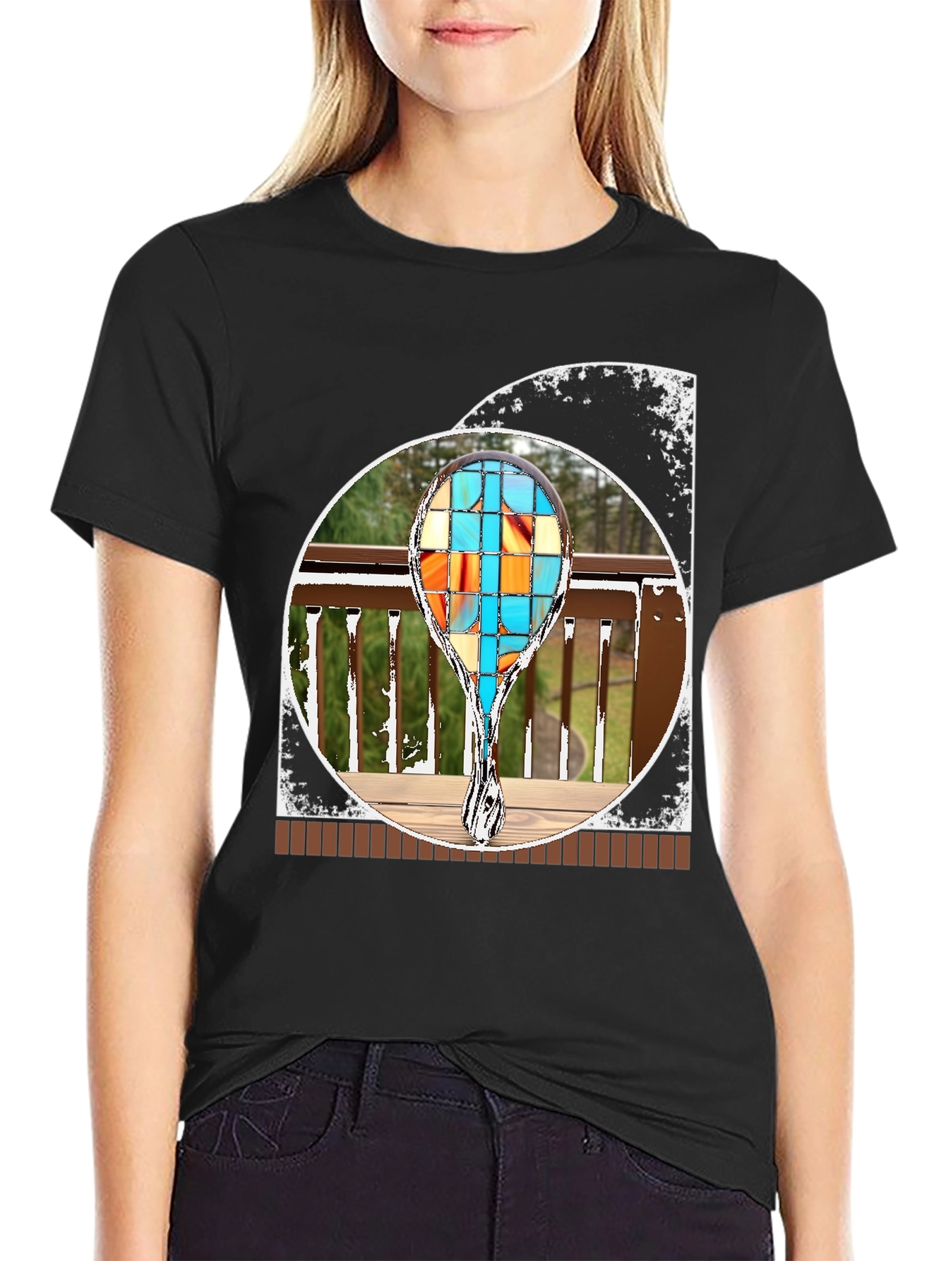 Abstract T-Shirt with Geometric Design