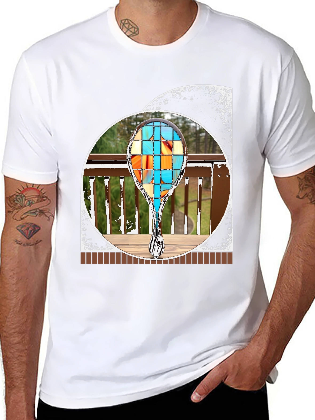 Abstract T-Shirt with Geometric Design
