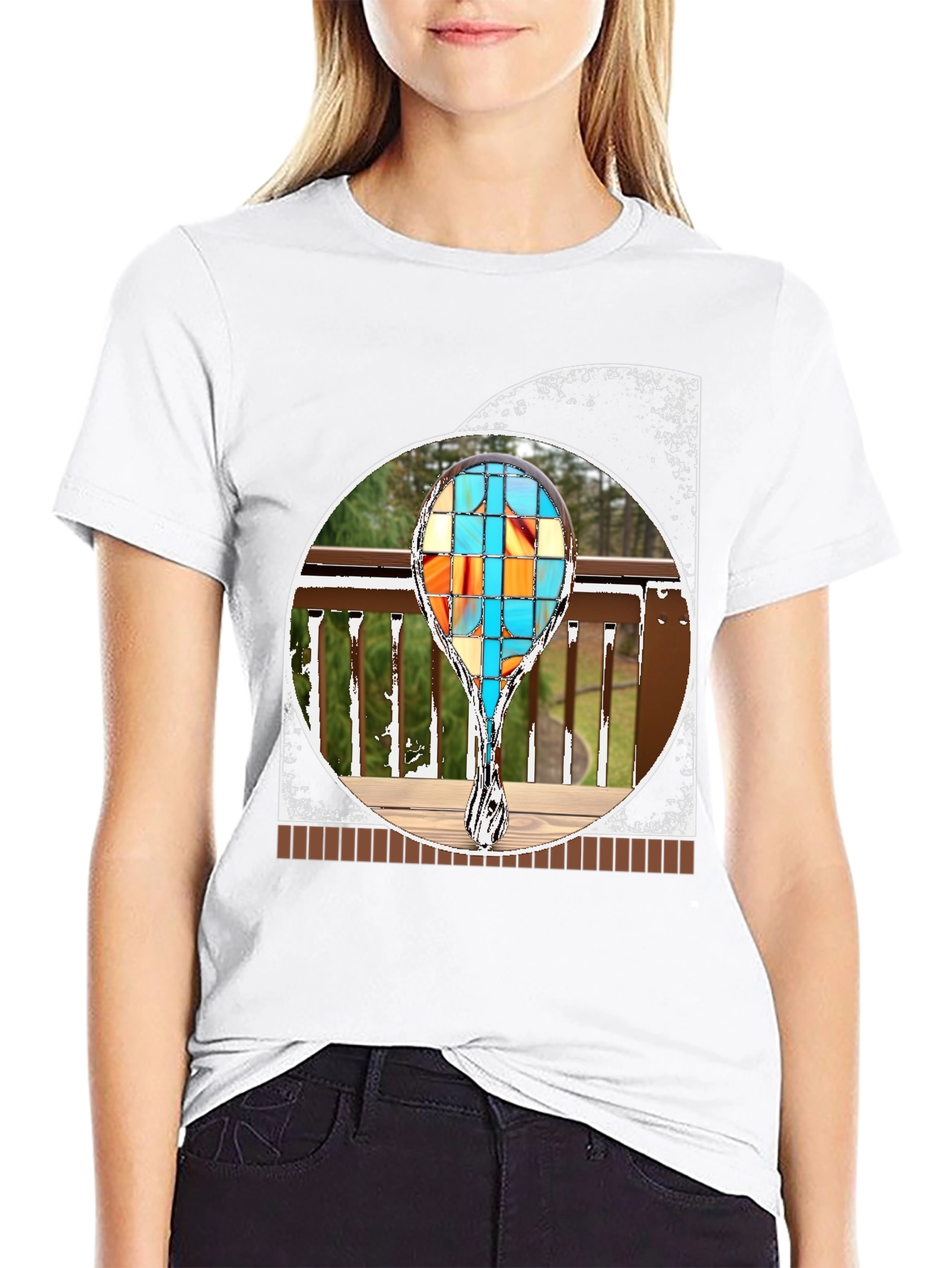 Abstract T-Shirt with Geometric Design