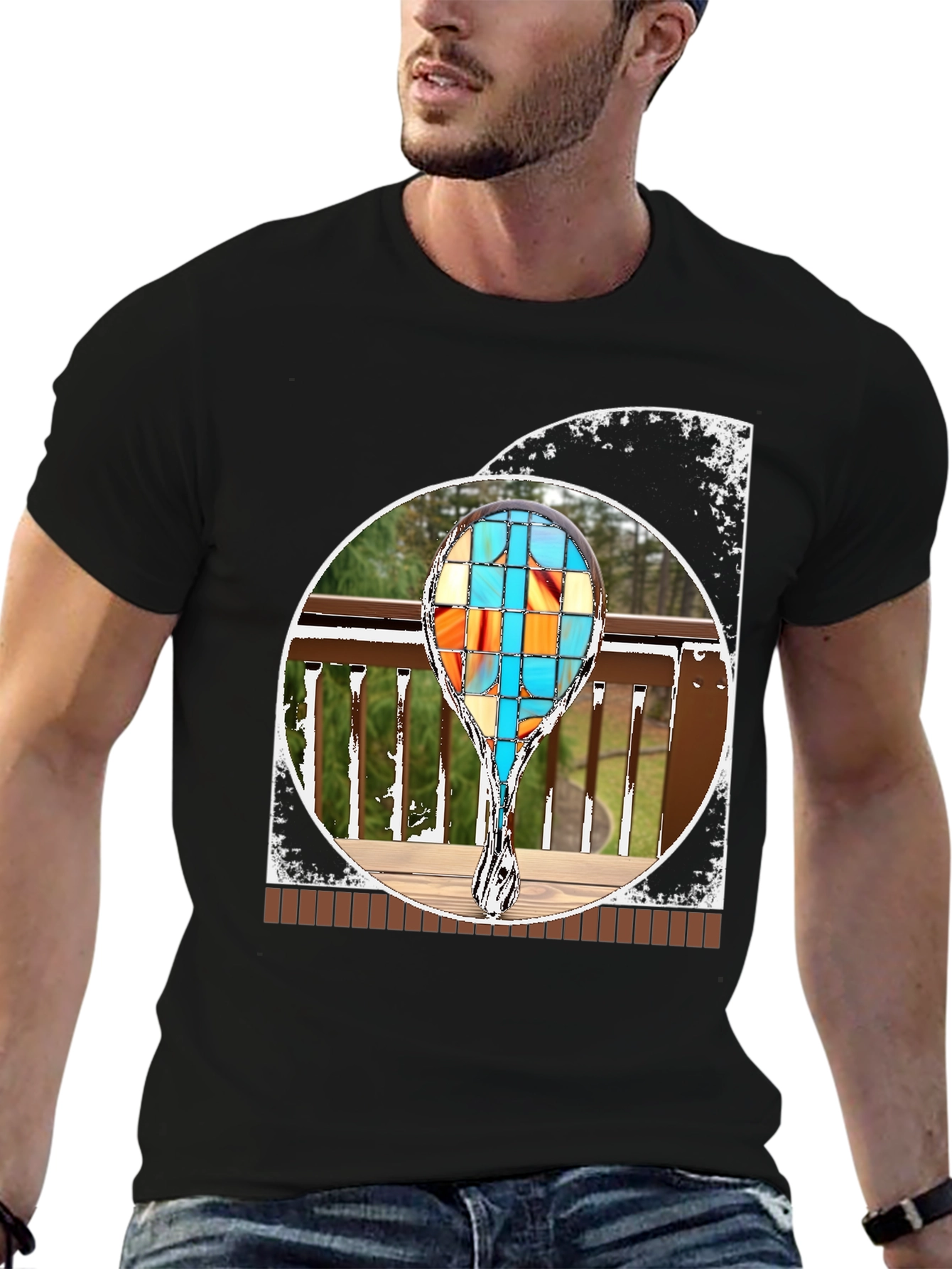 Abstract T-Shirt with Geometric Design