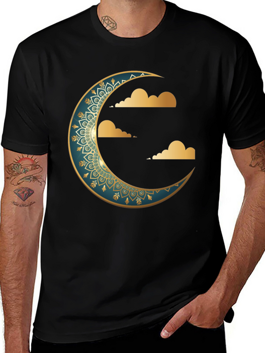 Crescent Moon & Clouds Graphic Tee