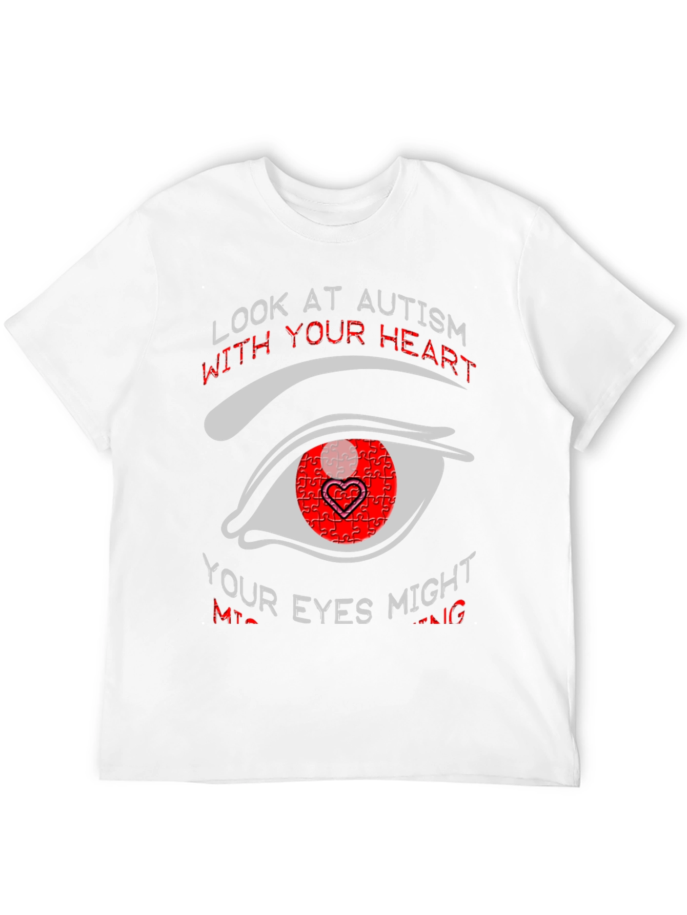 Autism Awareness T-Shirt - Look With Your Heart