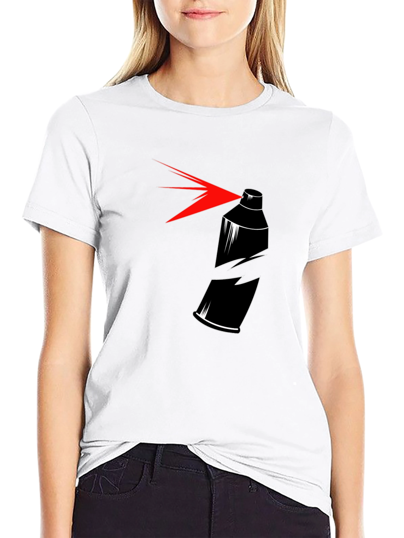 Spray Paint Can Broken Graphic T-Shirt