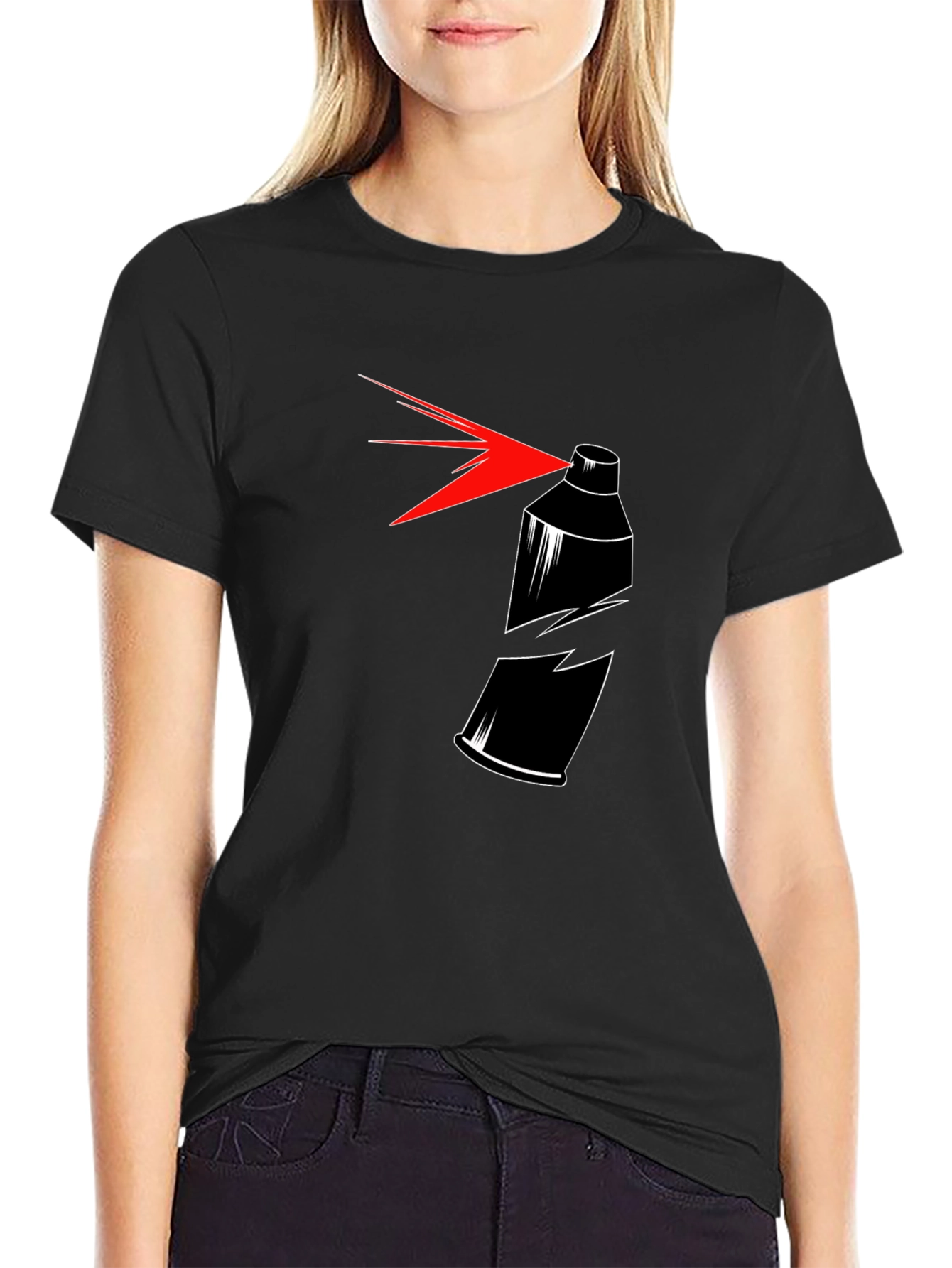 Spray Paint Can Broken Graphic T-Shirt