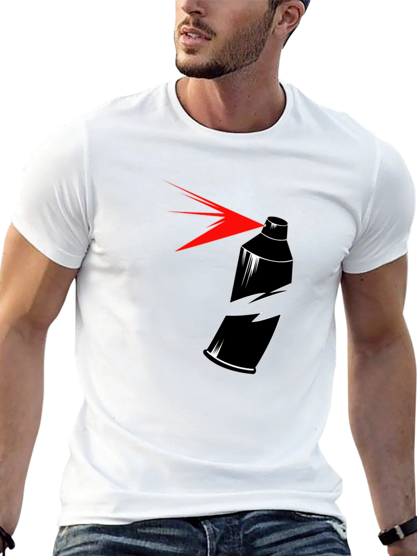 Spray Paint Can Broken Graphic T-Shirt