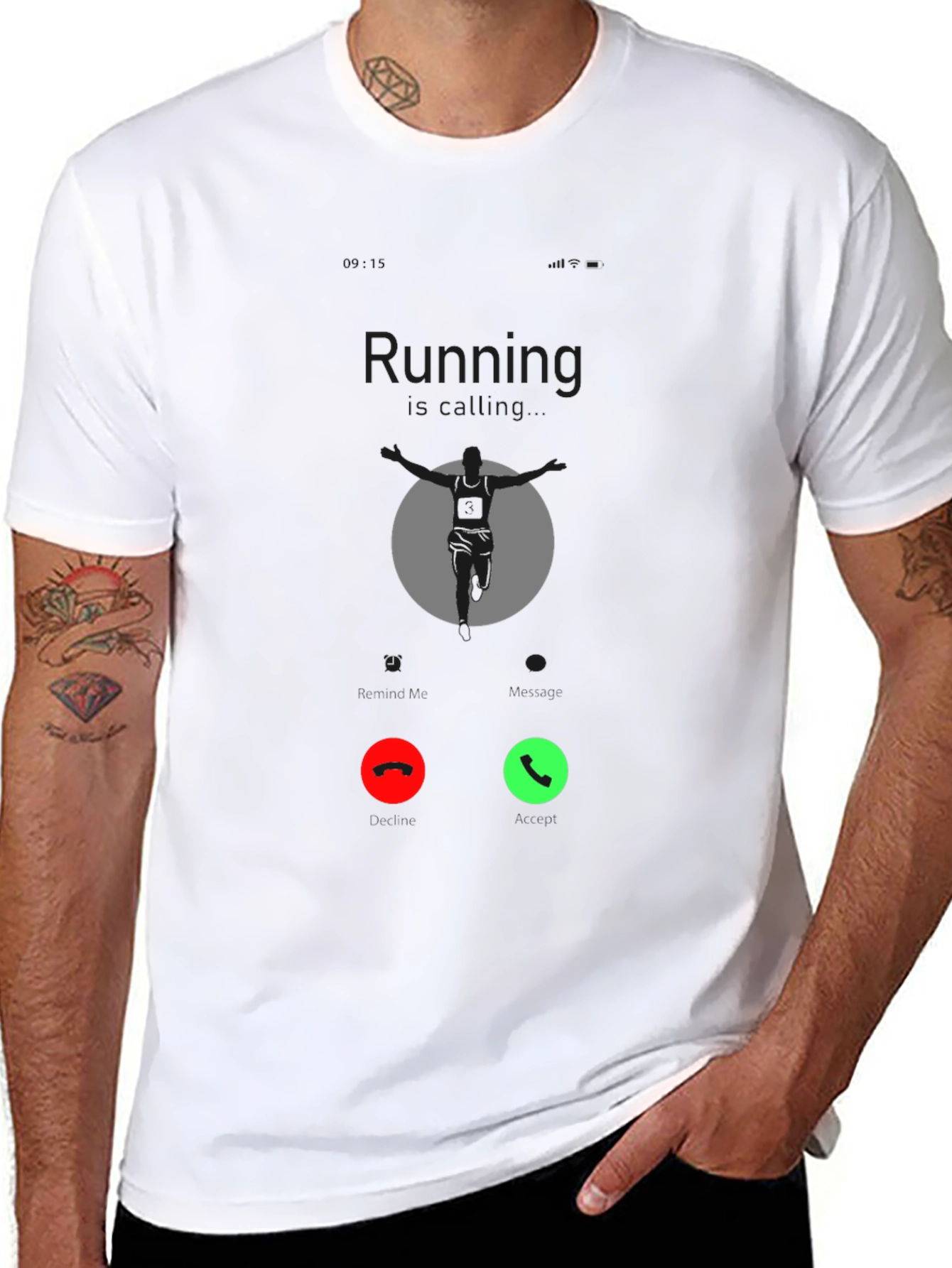 Running Call Black T-Shirt