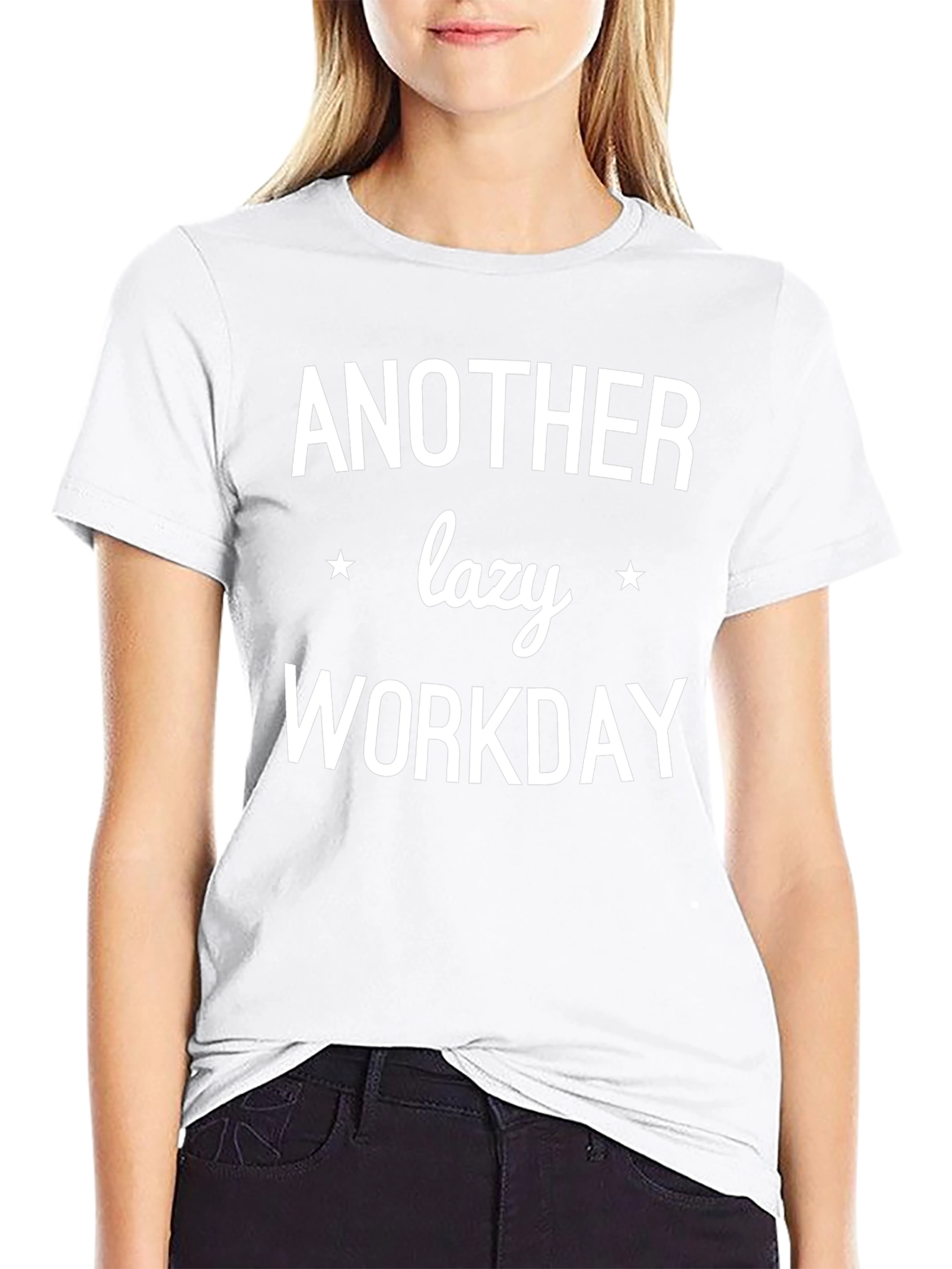 Another Lazy Workday Black Graphic Tee