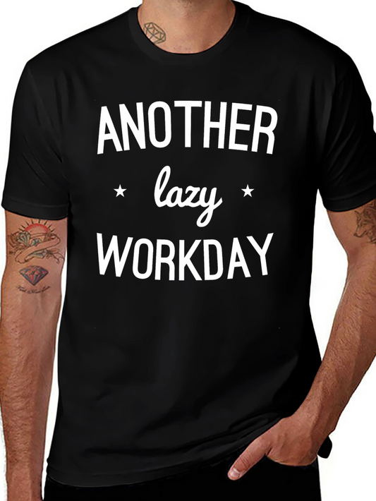 Another Lazy Workday Black Graphic Tee