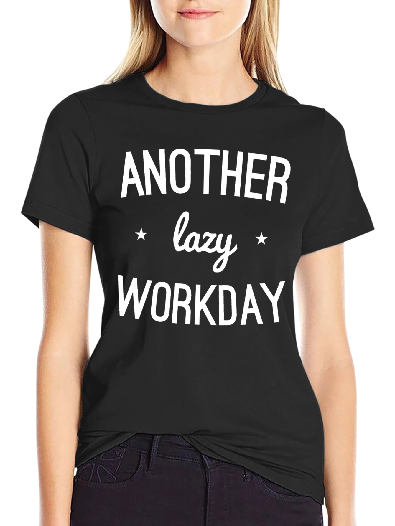 Another Lazy Workday Black Graphic Tee
