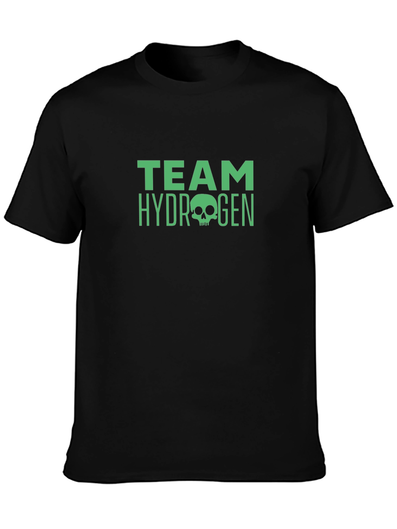 Team Hydrogen Skull Graphic Black T-Shirt