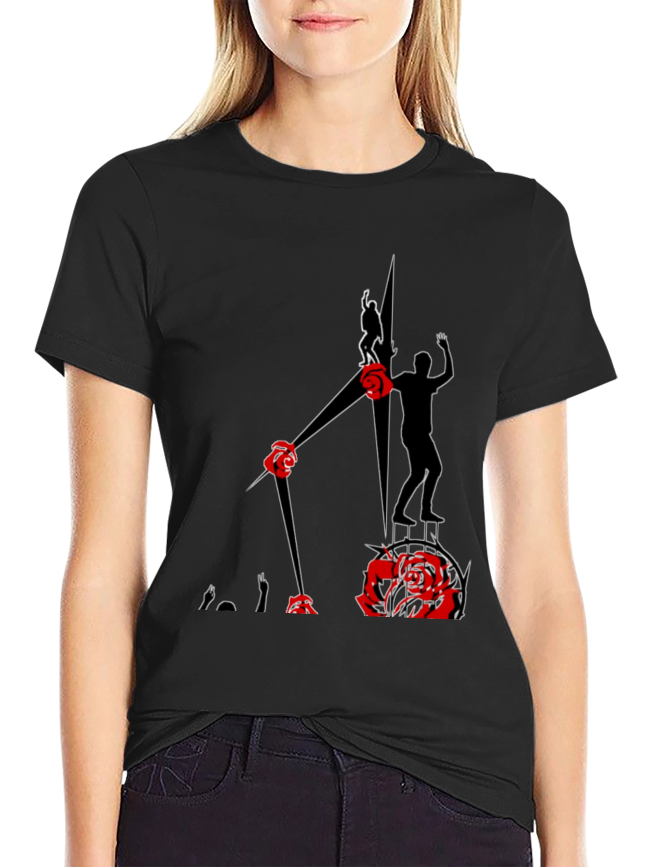 Abstract Rose Clock T-Shirt