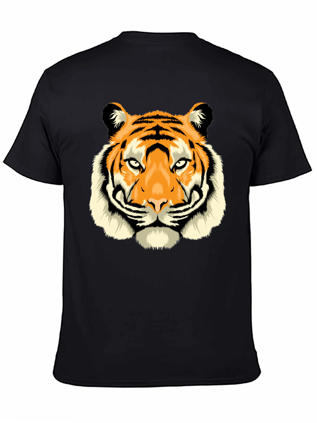 Bold Tiger Graphic Black T-Shirt