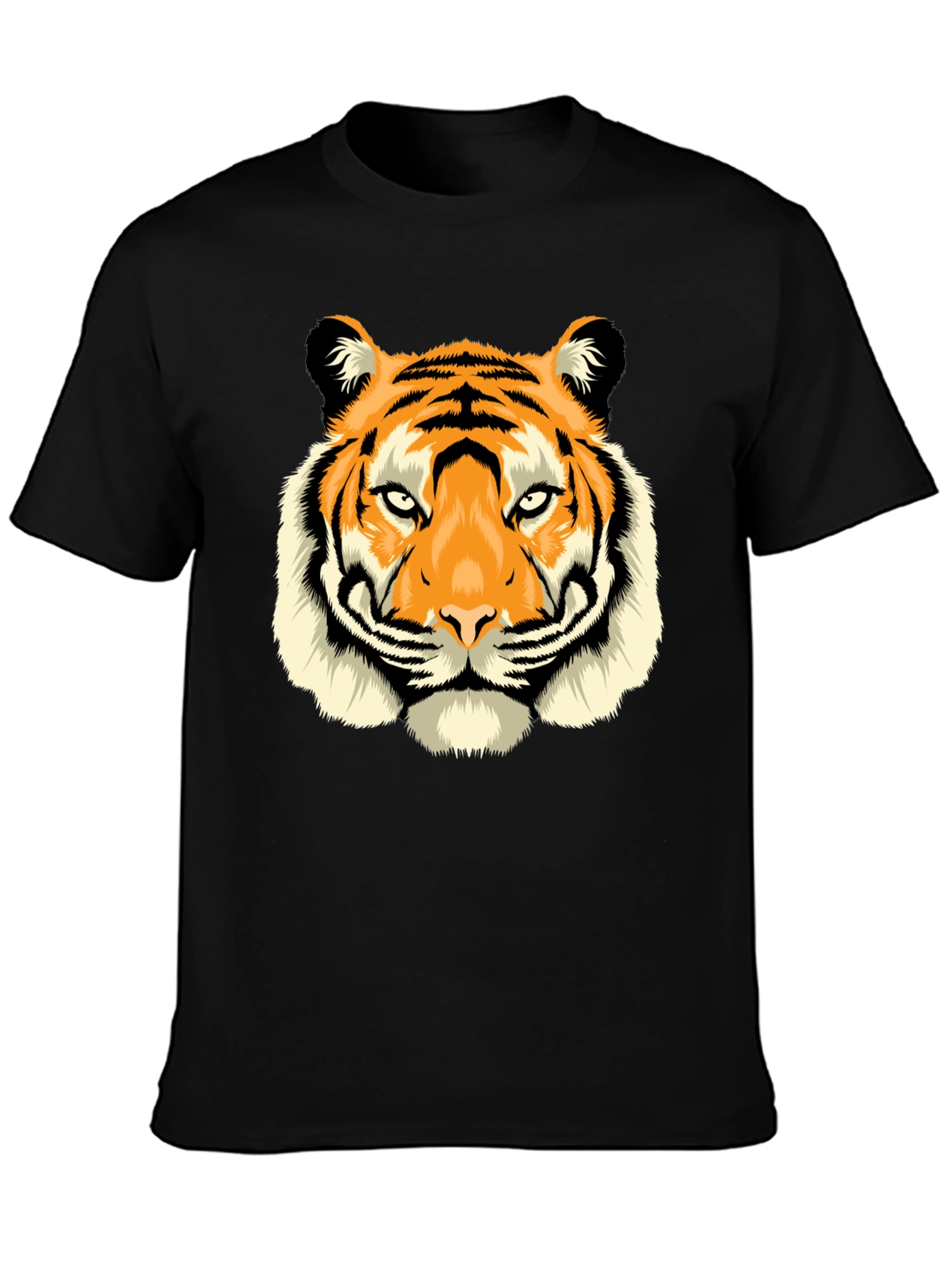 Bold Tiger Graphic Black T-Shirt