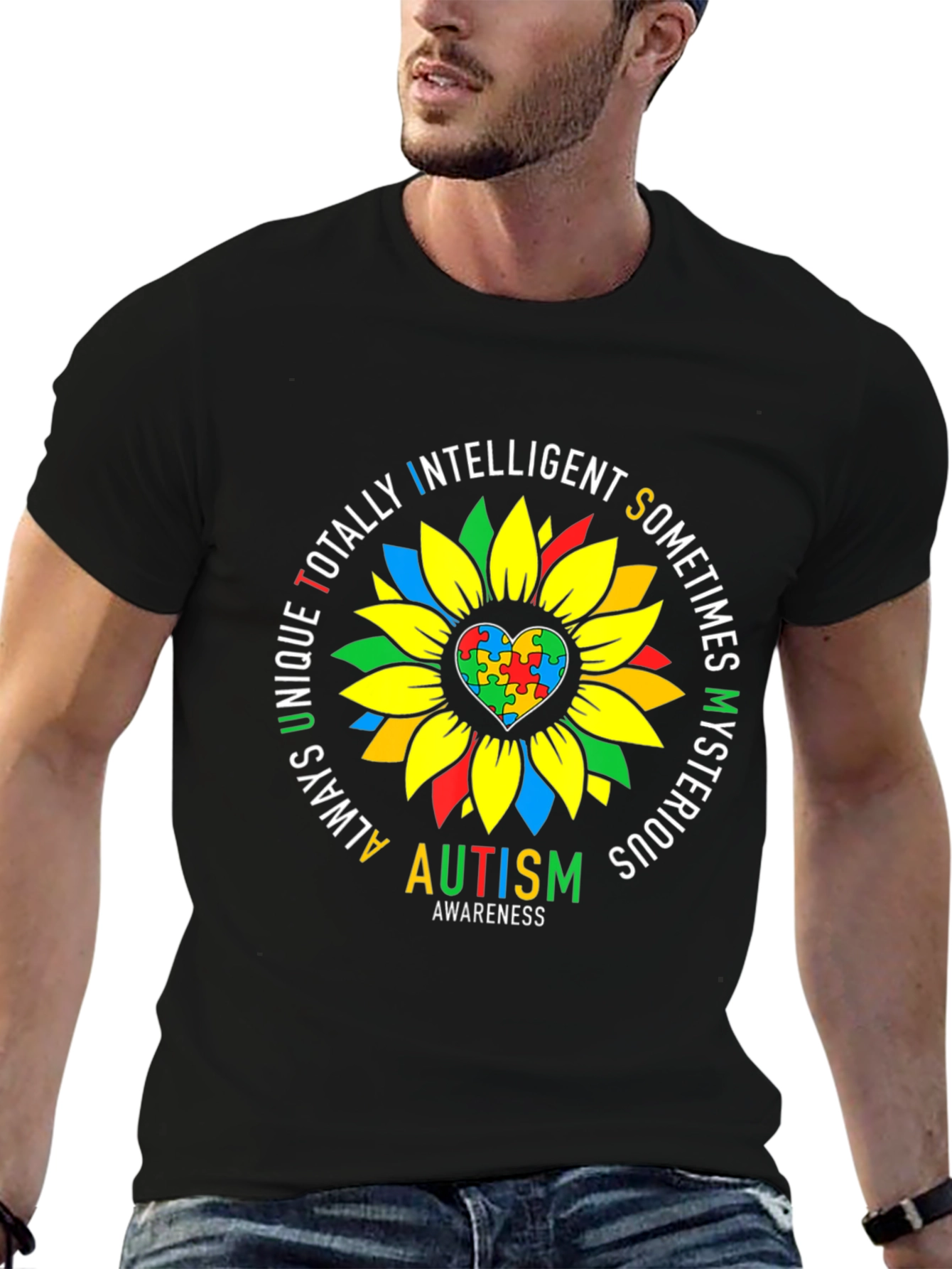 Autism Awareness Sunflower T-Shirt