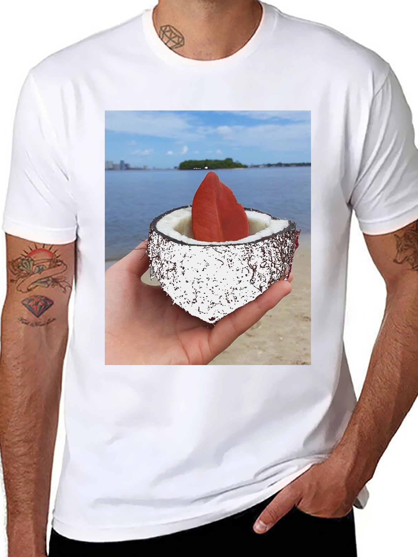 Coconut Beach T-Shirt - Tropical Style