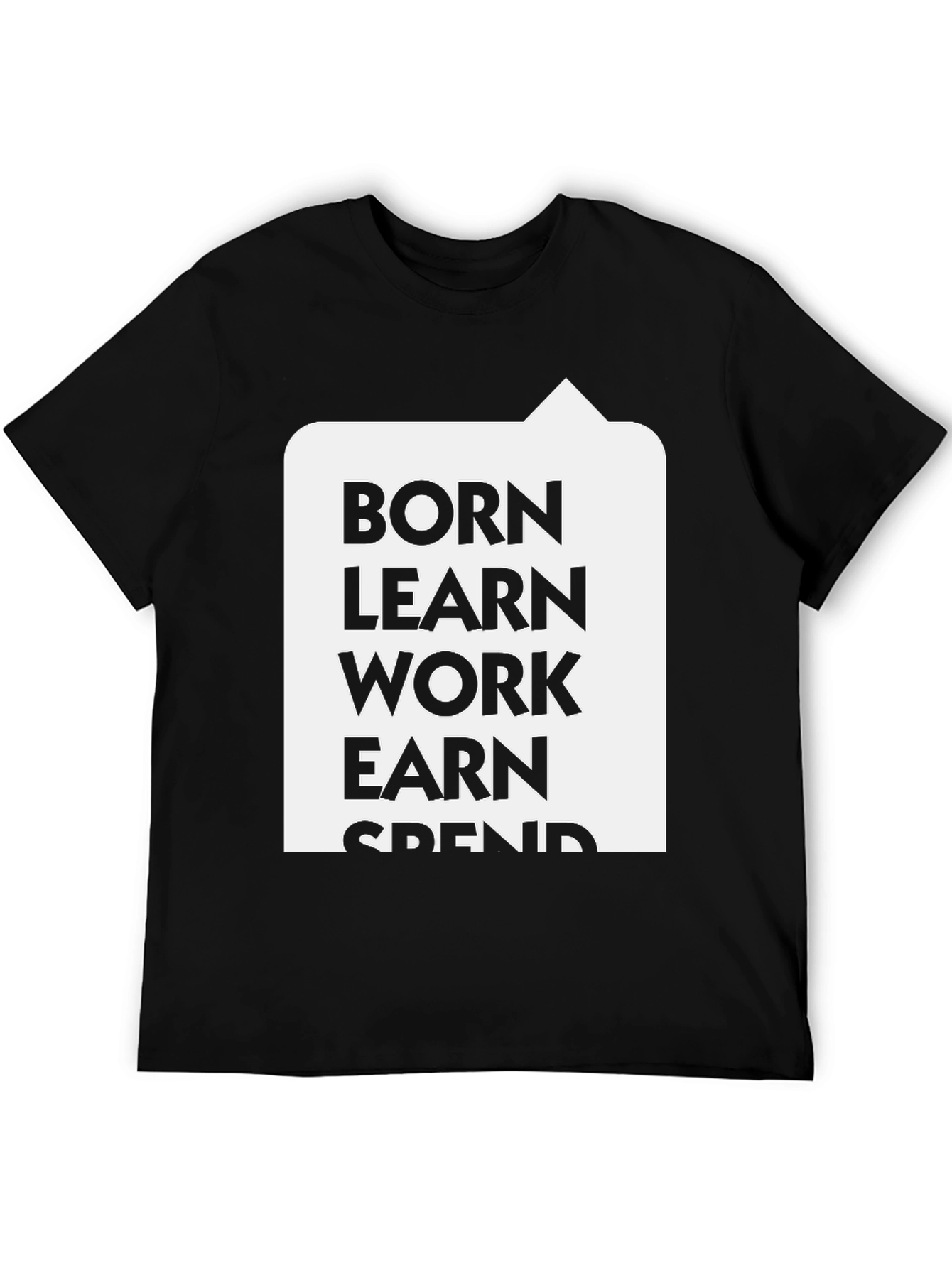 Born Learn Work Earn Spend T-Shirt