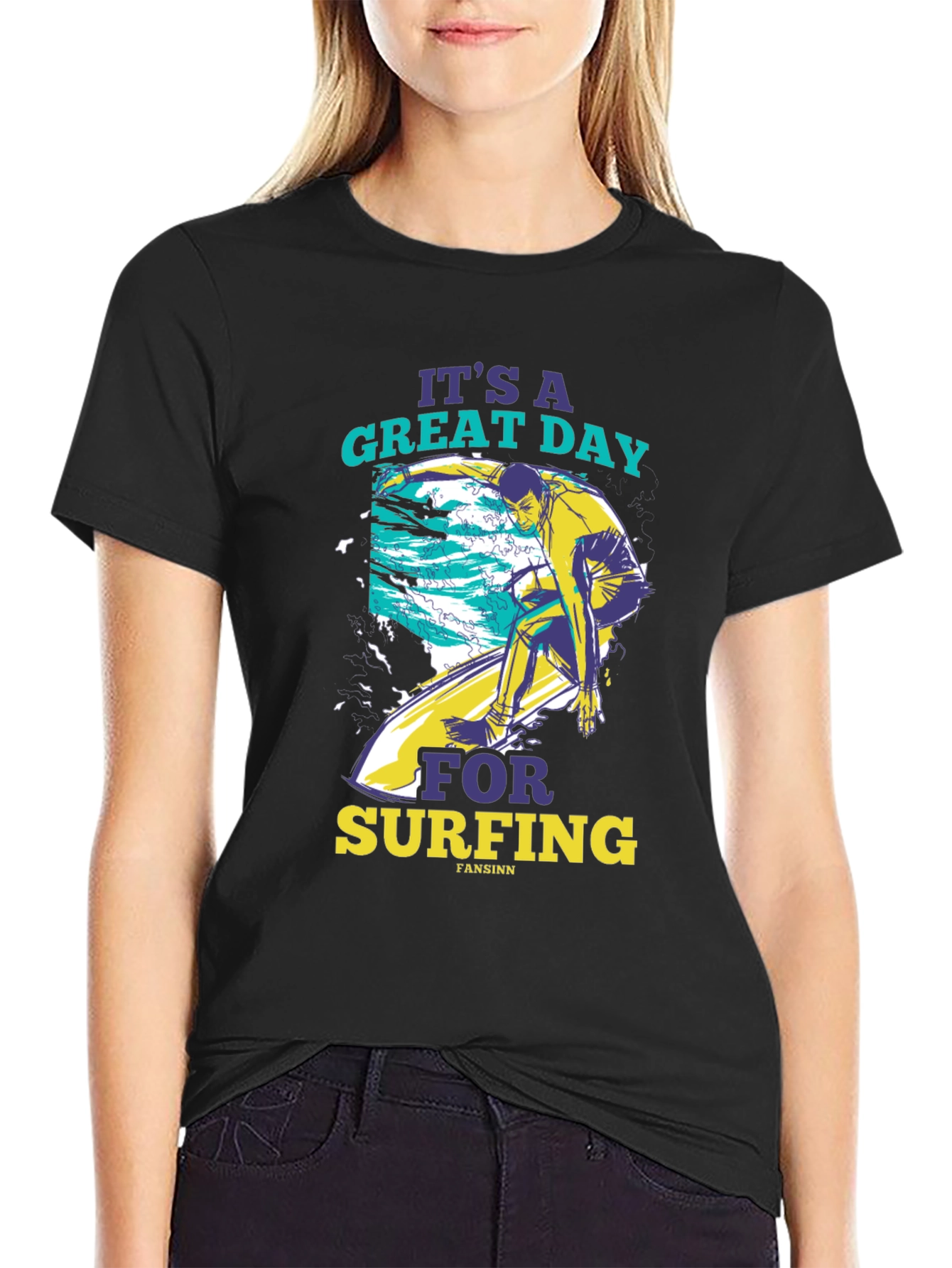 Surfing Graphic Tee - Its a Great Day!