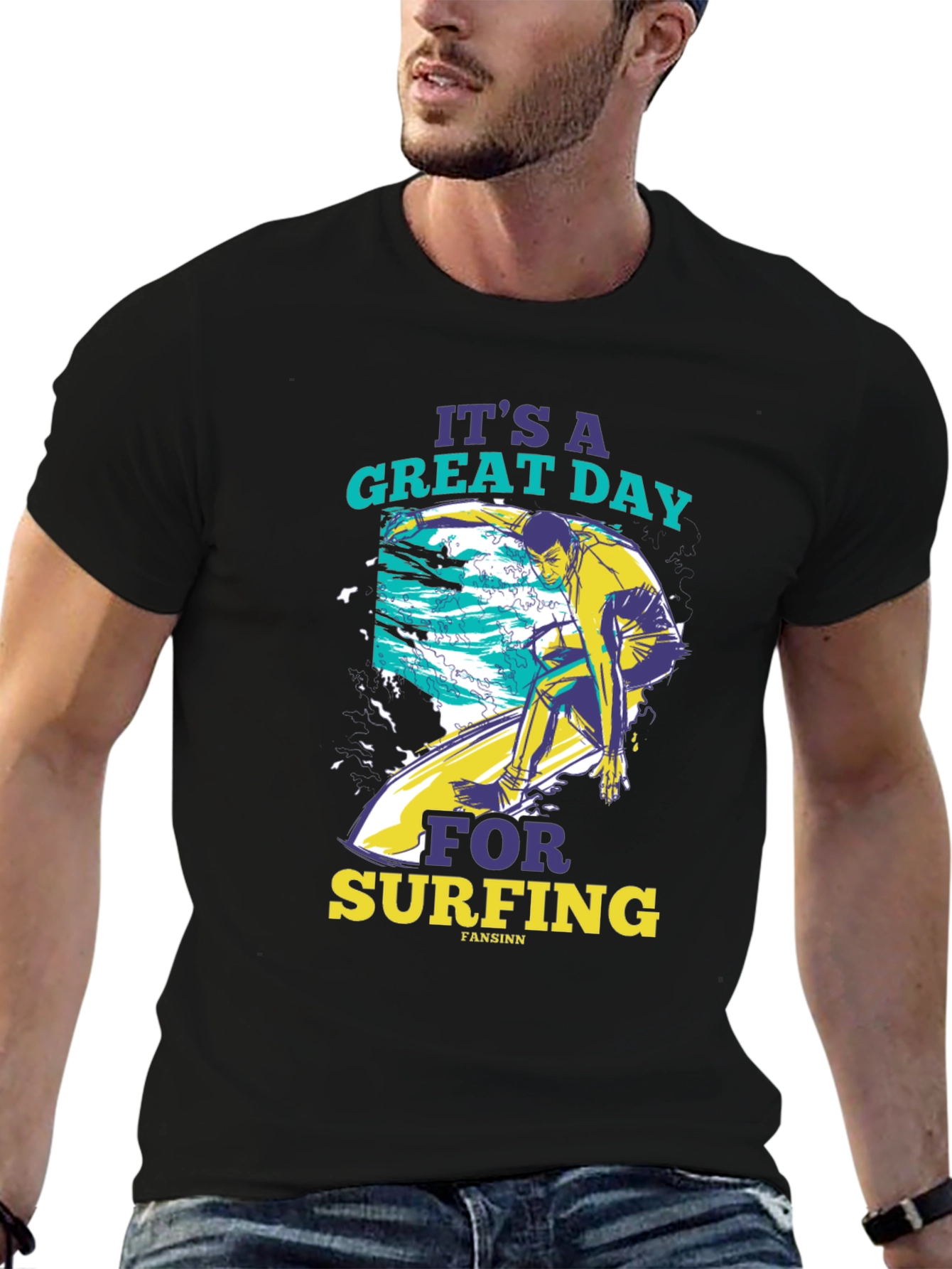 Surfing Graphic Tee - Its a Great Day!