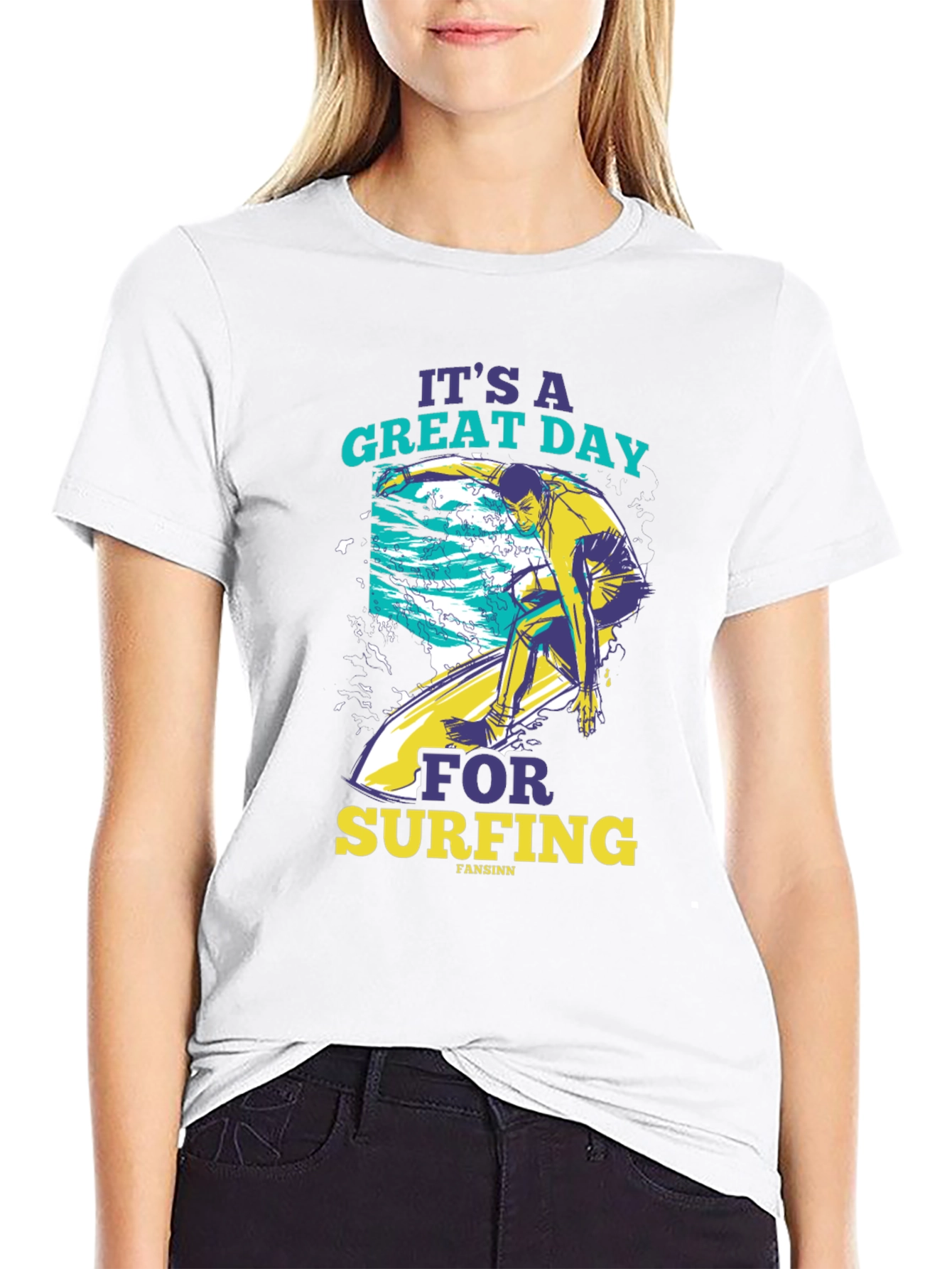 Surfing Graphic Tee - Its a Great Day!