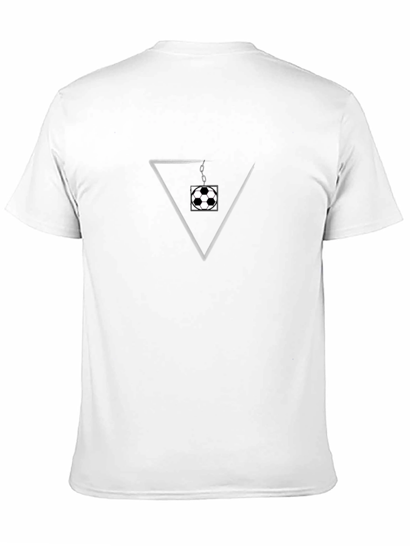 Black Soccer Ball Triangle T-Shirt