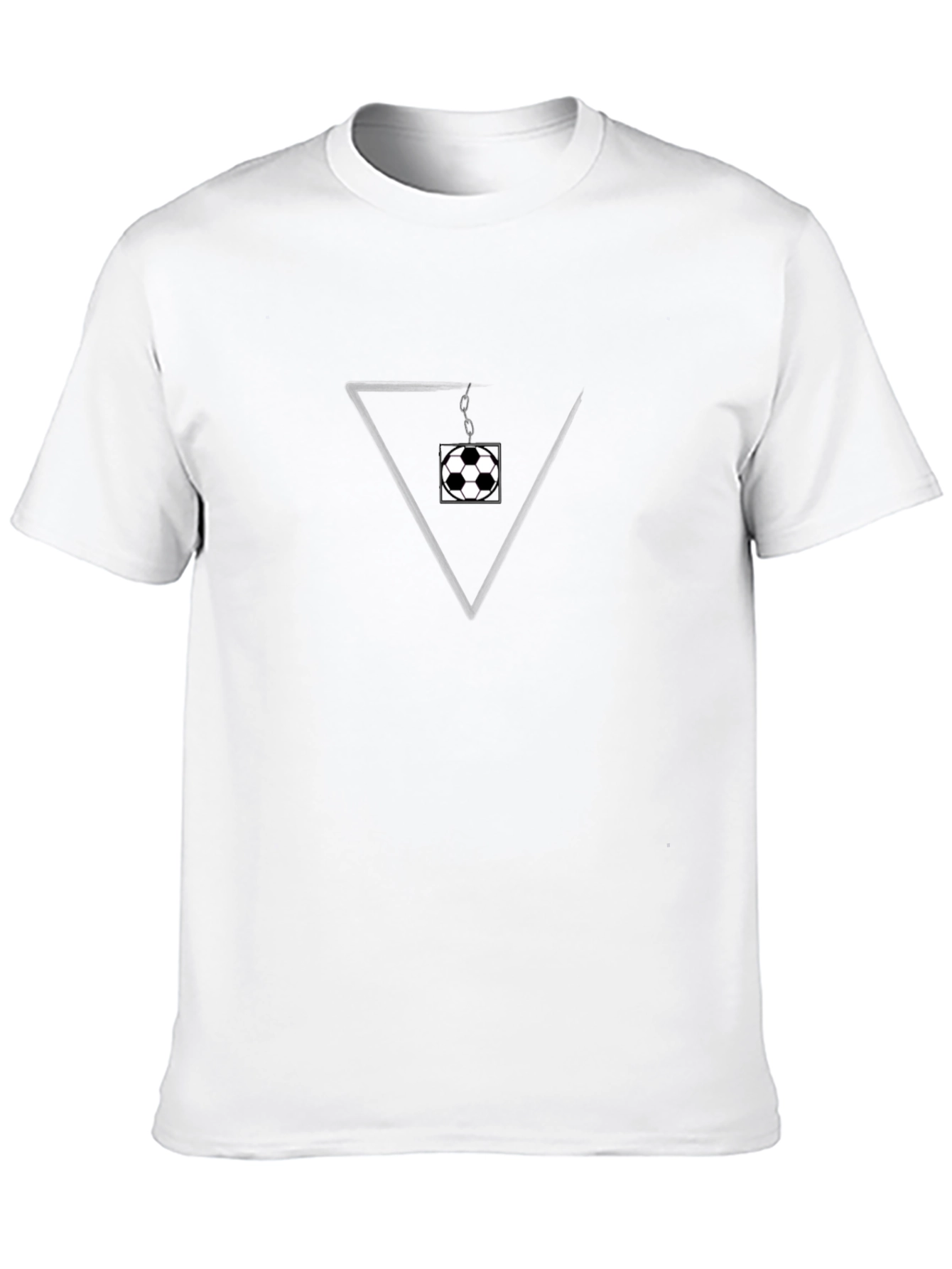 Black Soccer Ball Triangle T-Shirt
