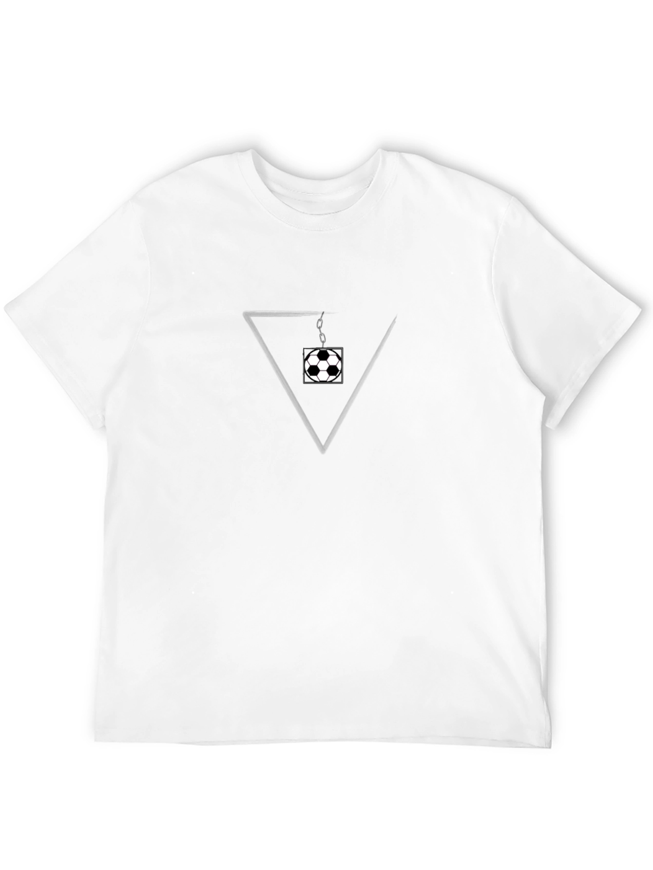 Black Soccer Ball Triangle T-Shirt