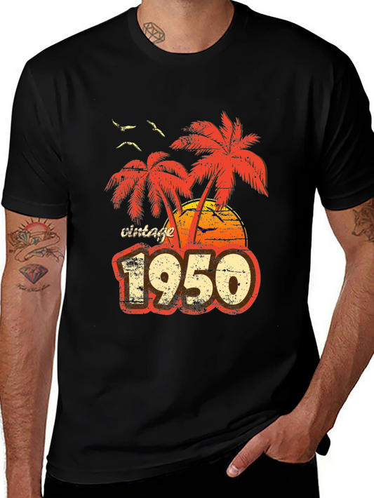 Vintage 1950 Palm Tree Graphic T-Shirt