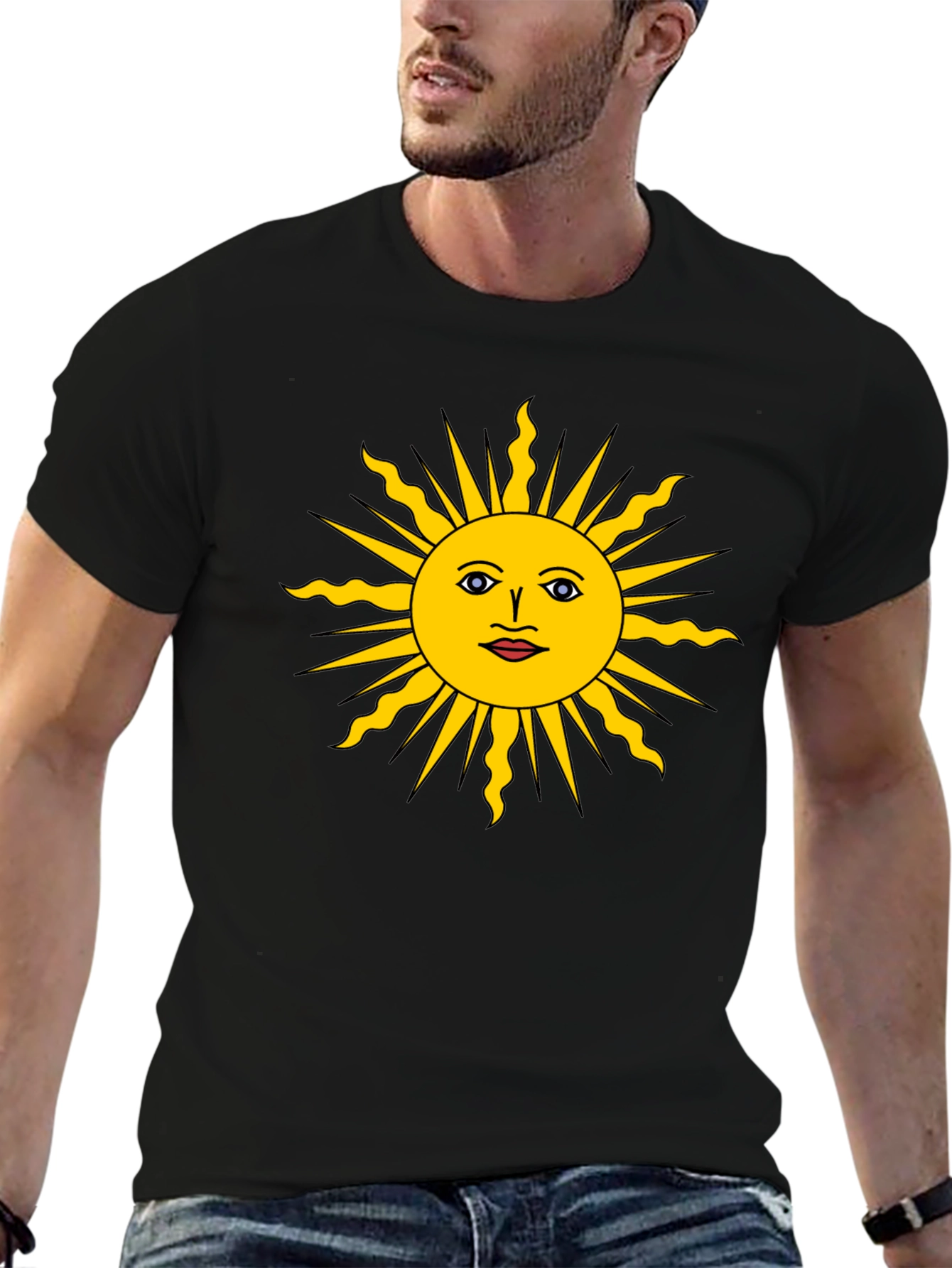 Sun Graphic Black Tee