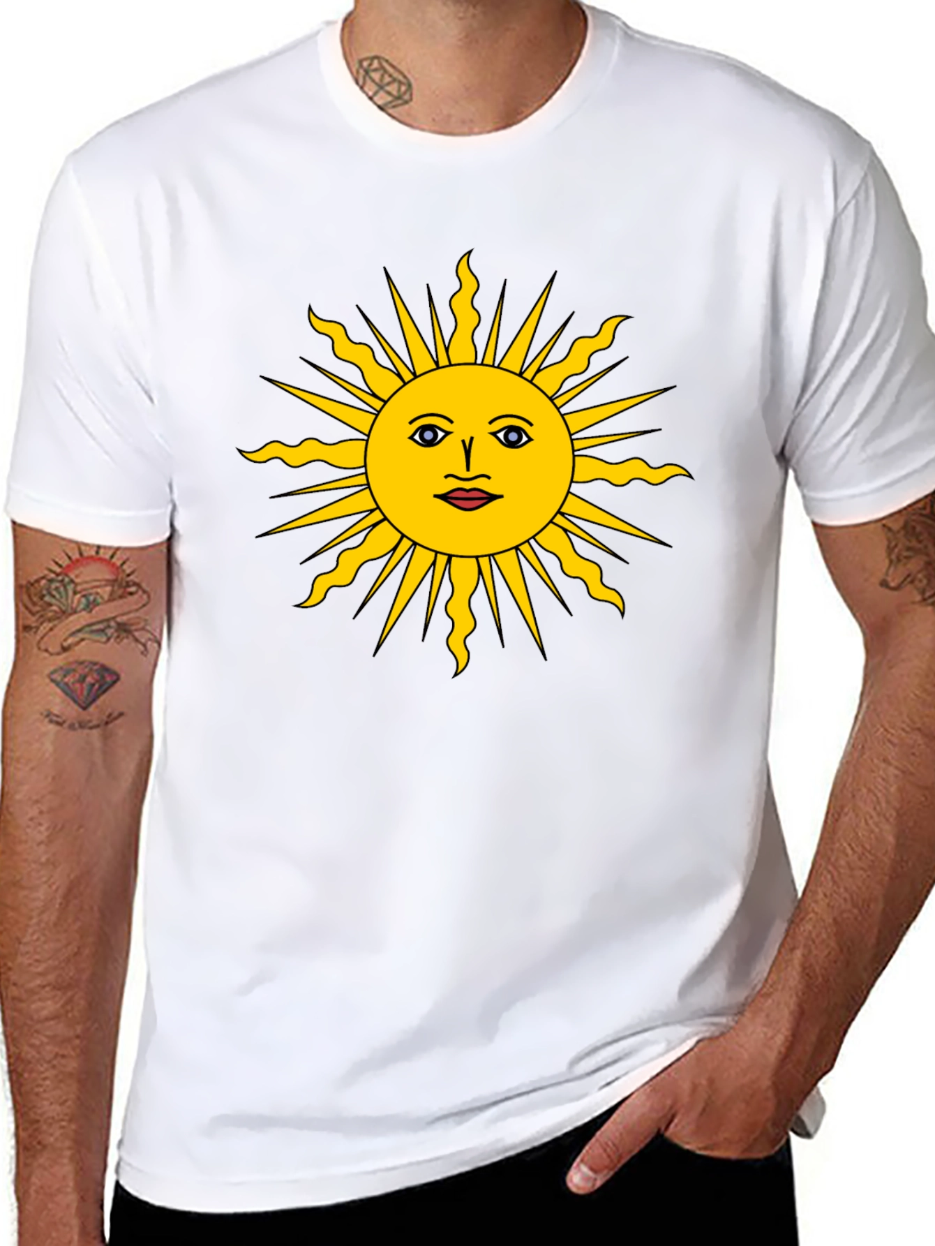 Sun Graphic Black Tee