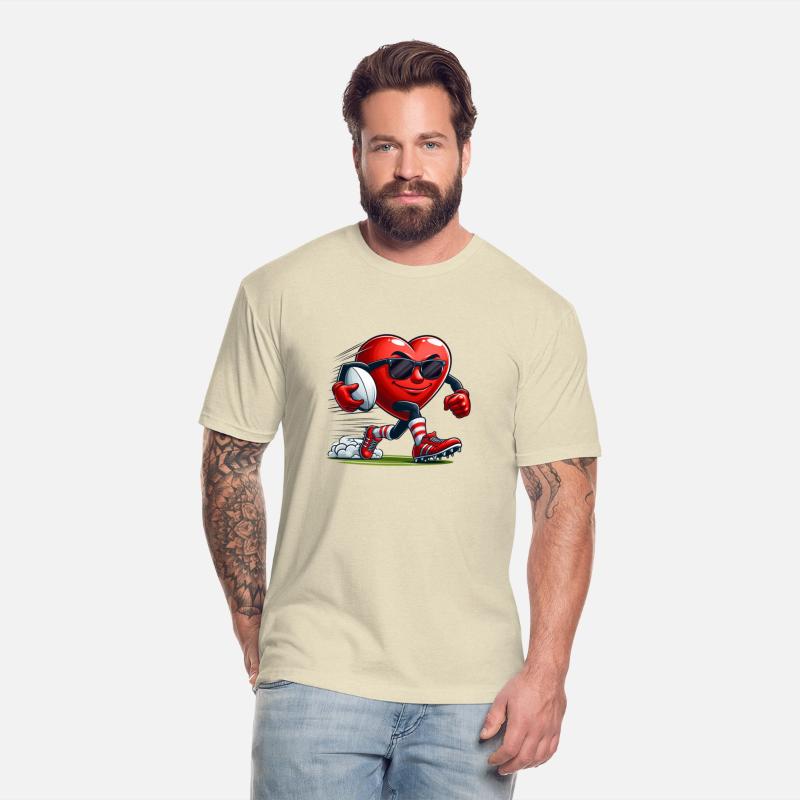 Valentine's Day Red Heart Team Football Player Spo
