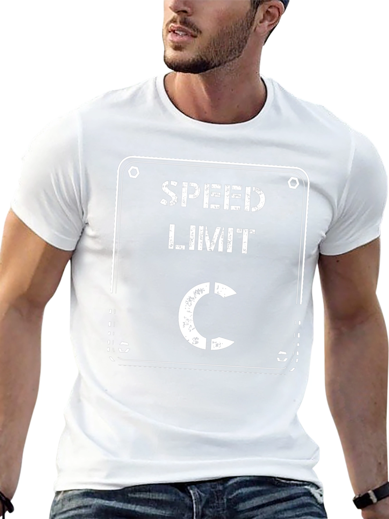 Speed Limit C T-Shirt - Black Cotton Graphic Tee