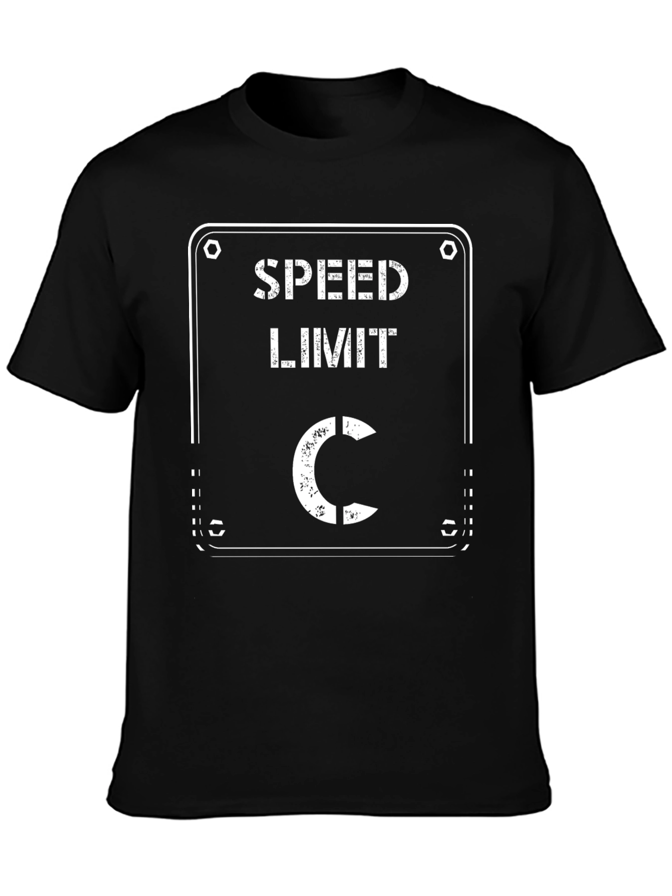 Speed Limit C T-Shirt - Black Cotton Graphic Tee