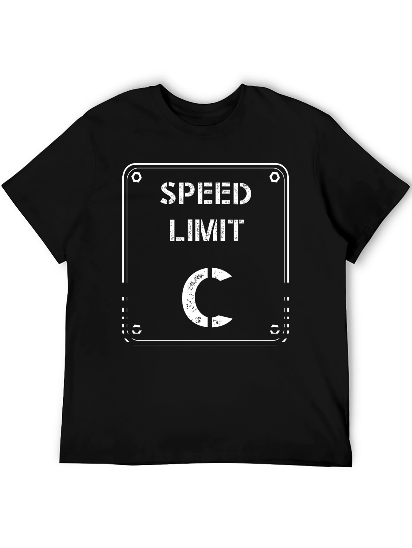 Speed Limit C T-Shirt - Black Cotton Graphic Tee