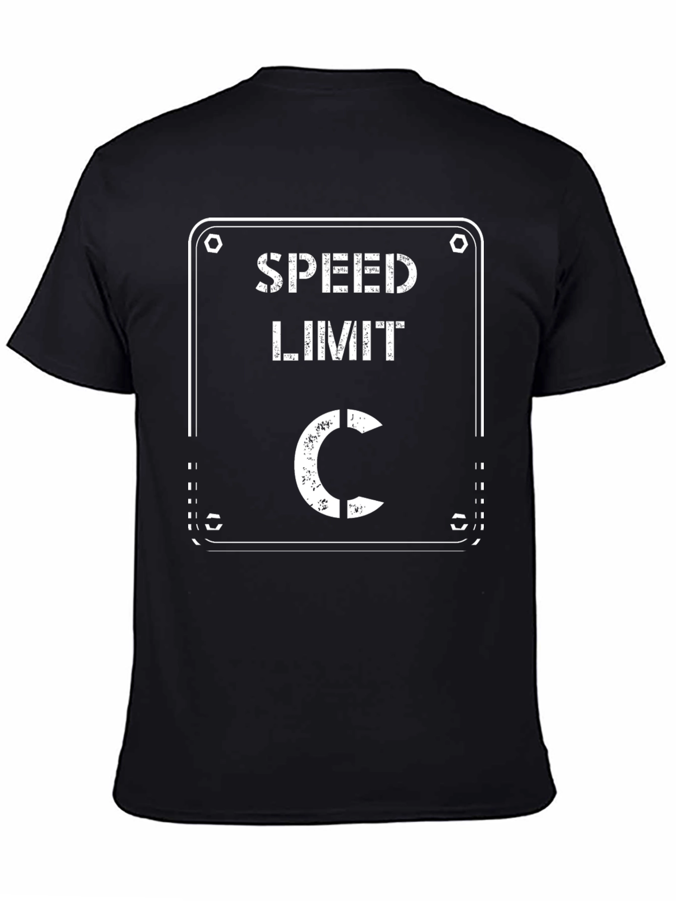 Speed Limit C T-Shirt - Black Cotton Graphic Tee