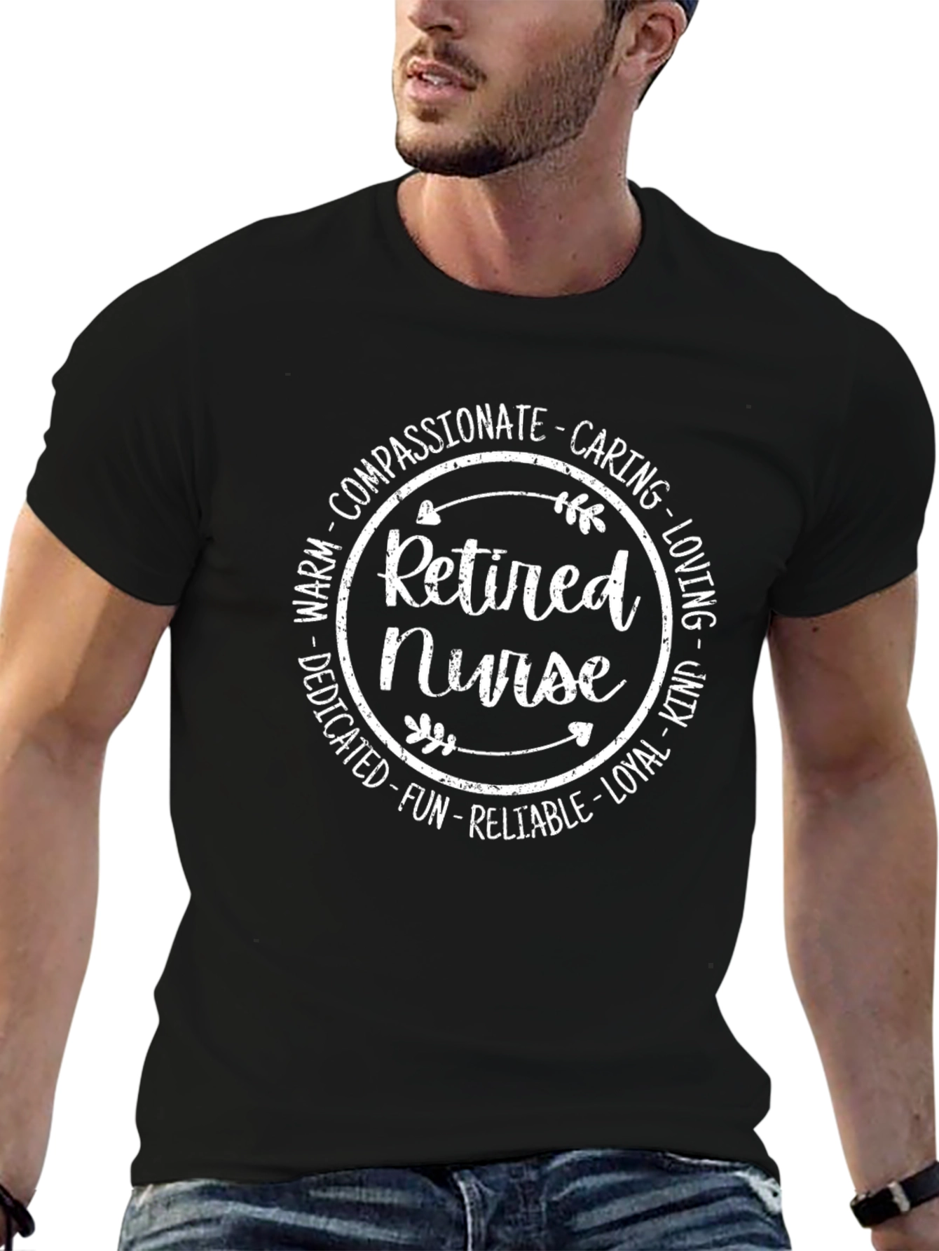 Retired Nurse Graphic Tee - Compassionate Caring
