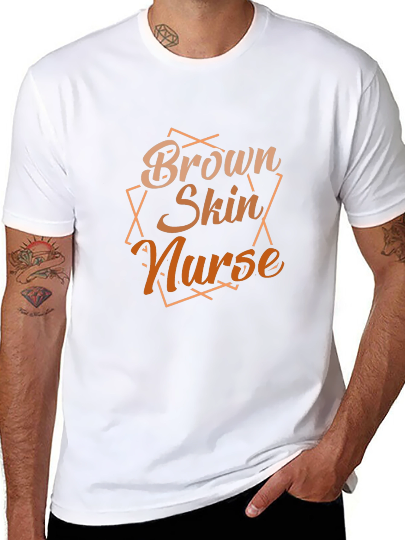 Brown Skin Nurse Graphic T-Shirt