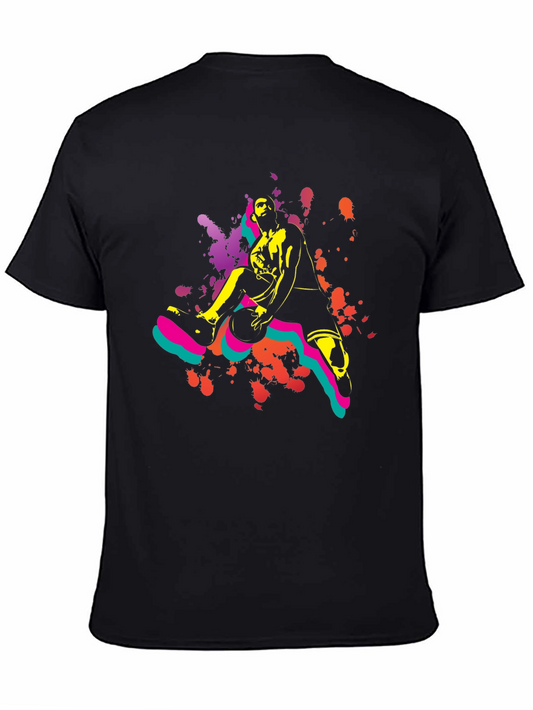 Basketball Player Graphic Tee - Bold Colors