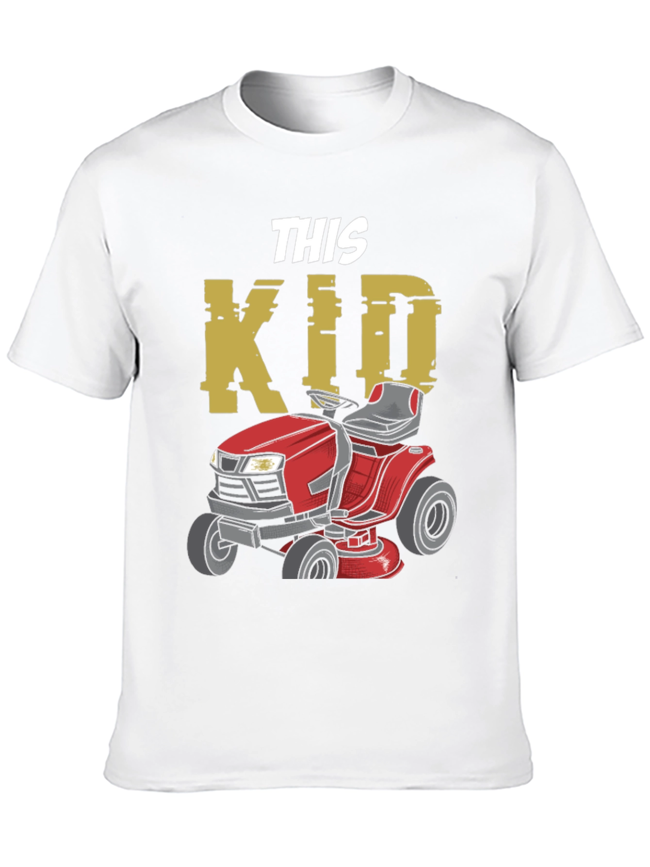 This Kid Lawn Mower T-Shirt - Black Graphic Tee