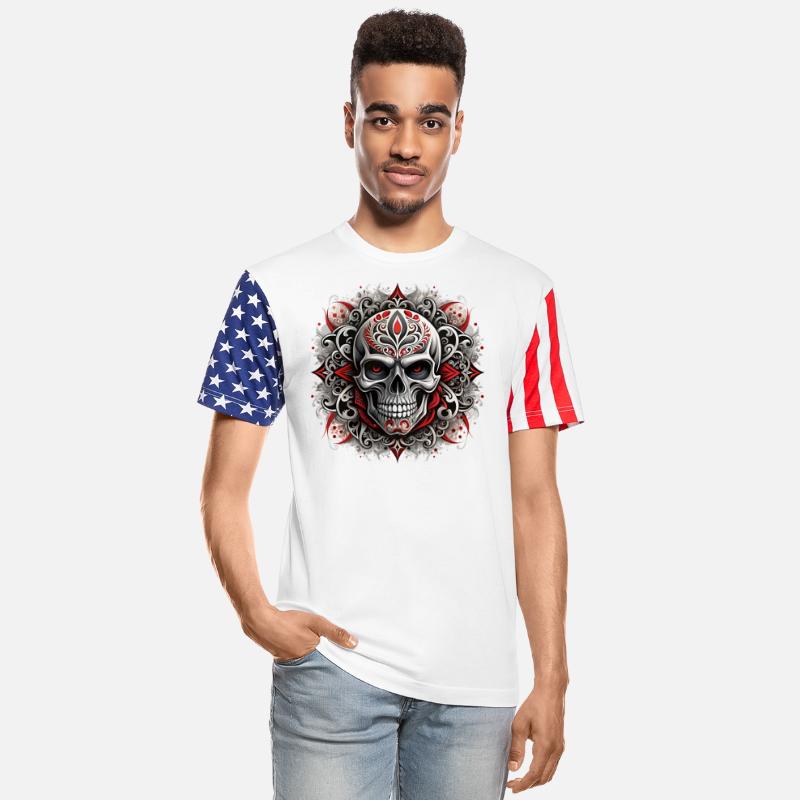 Vector illustration skull has a tribal pattern