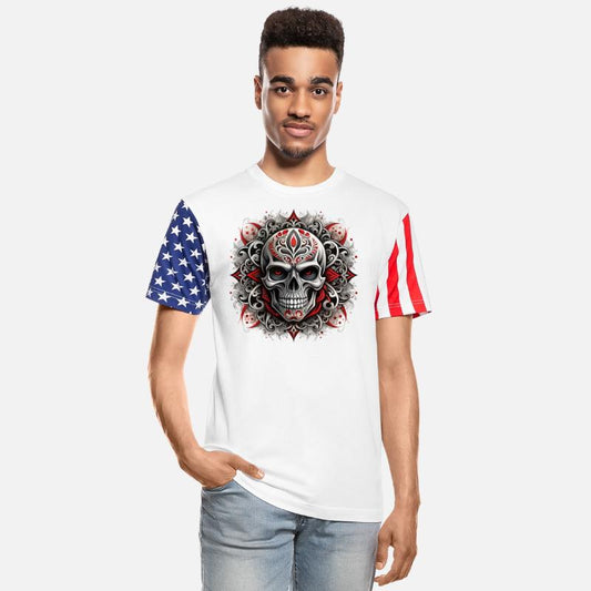 Vector illustration skull has a tribal pattern