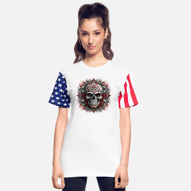 Vector illustration skull has a tribal pattern