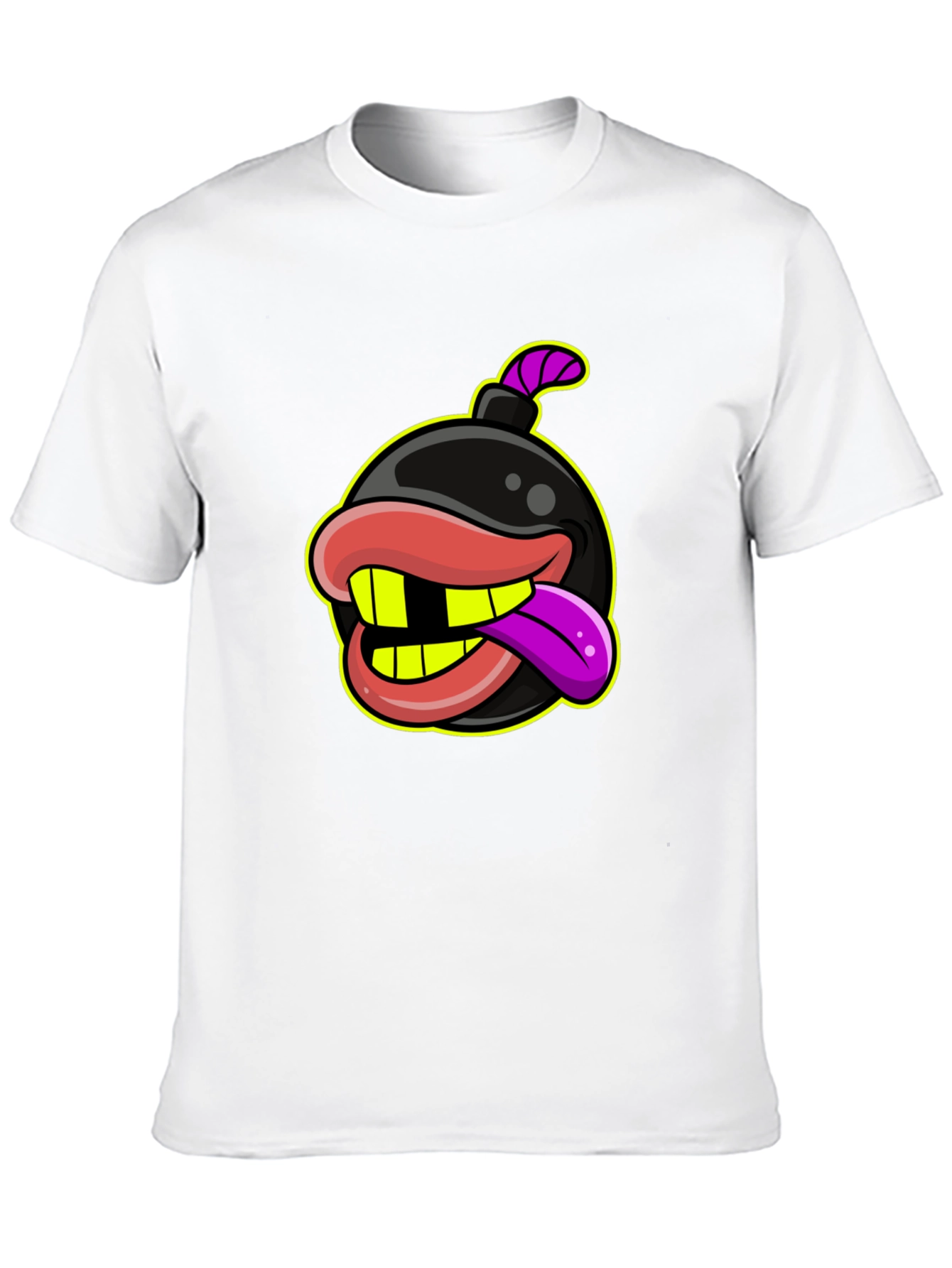 Bomb with Mouth Funny Graphic T-Shirt