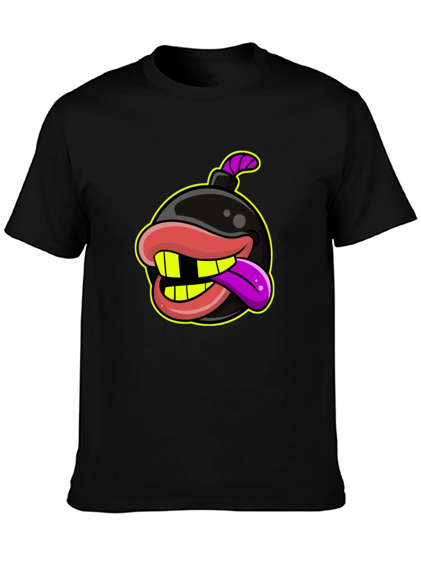 Bomb with Mouth Funny Graphic T-Shirt