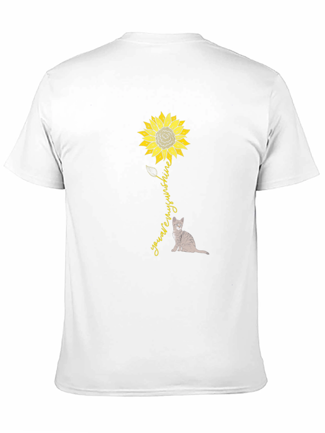 Sunflower Cat Graphic T-Shirt