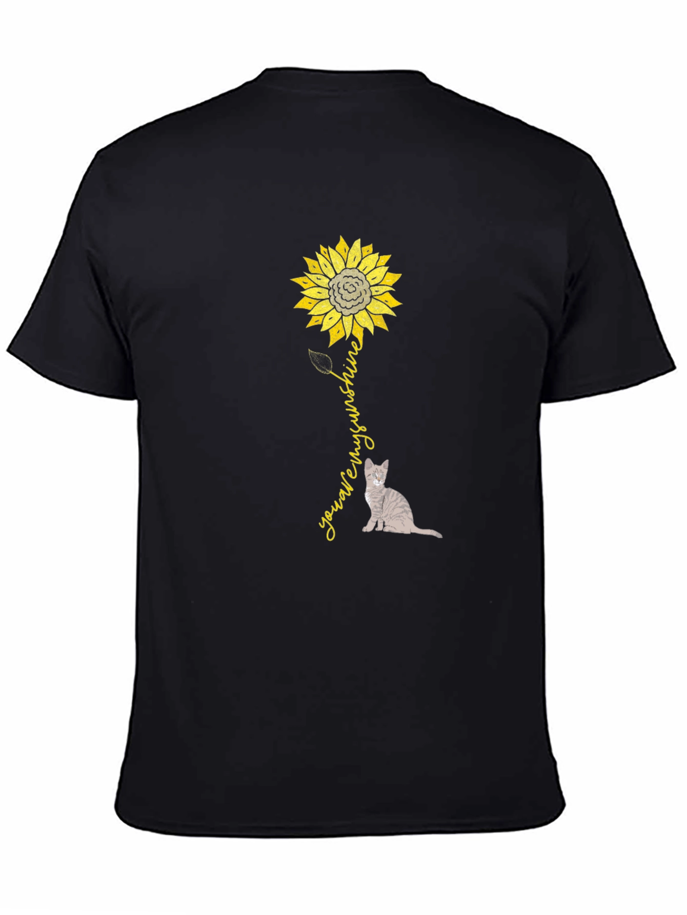 Sunflower Cat Graphic T-Shirt