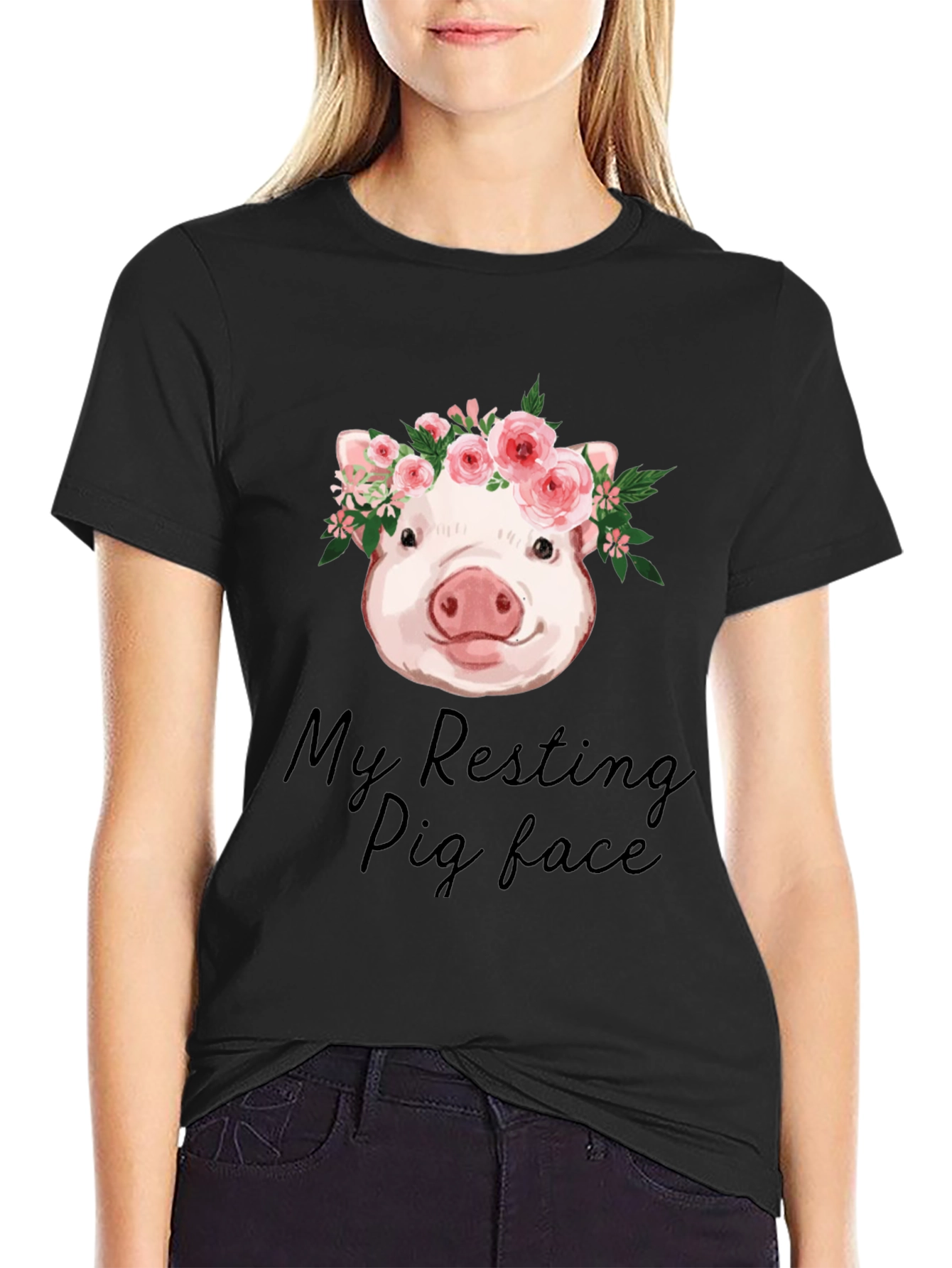 Resting Pig Face Graphic Tee