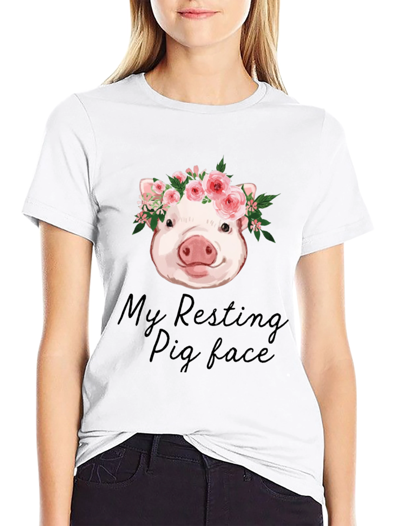 Resting Pig Face Graphic Tee