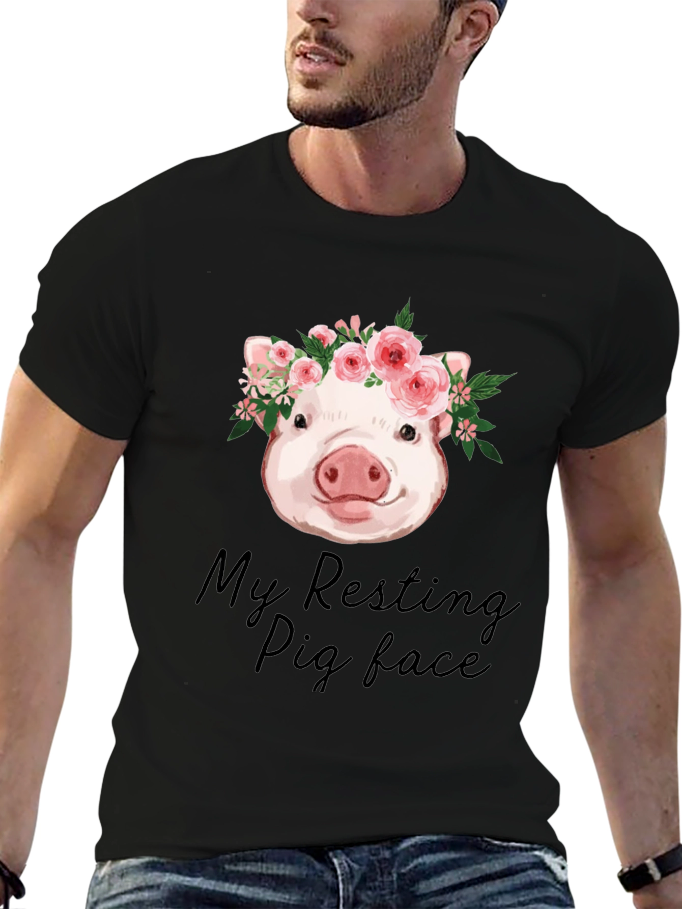 Resting Pig Face Graphic Tee
